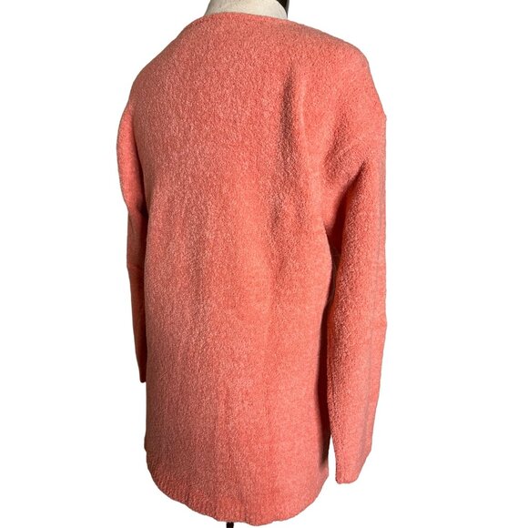 Liz Claiborne Women's Cozy Coral V-Neck Sweater Wool Blend boho chic - Picture 4 of 10